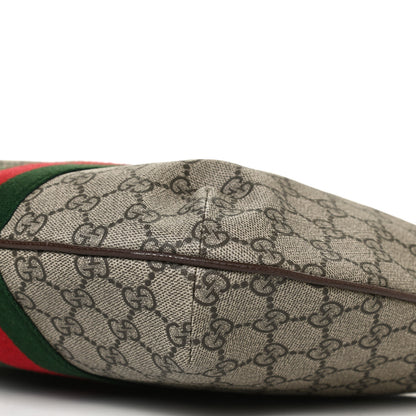 Gucci GG Supreme Monogram Web Small Ophidia Half Moon Hobo Brown 11 of 13