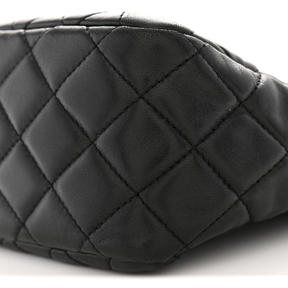 Chanel Lambskin Quilted Small Pearl Crush Hobo Black 10 of 14