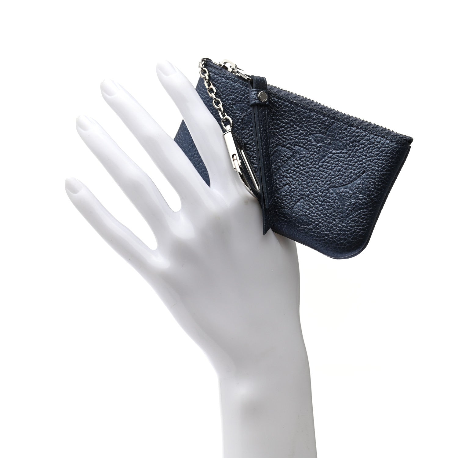 Louis Vuitton Metallic Empreinte Monogram Giant Key Pouch Navy Nacre 2 of 7