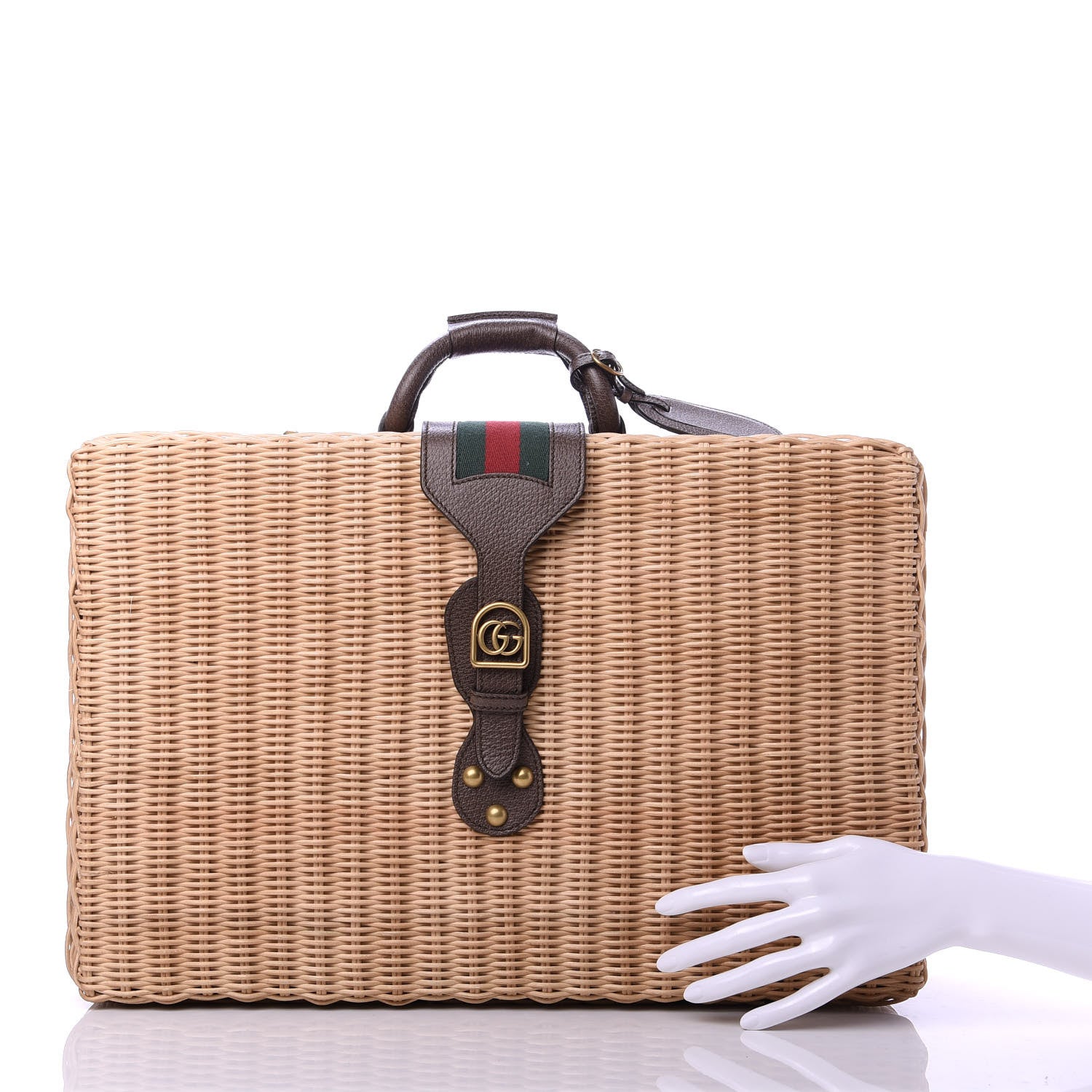 Gucci Wicker Web Suitcase 2 of 12