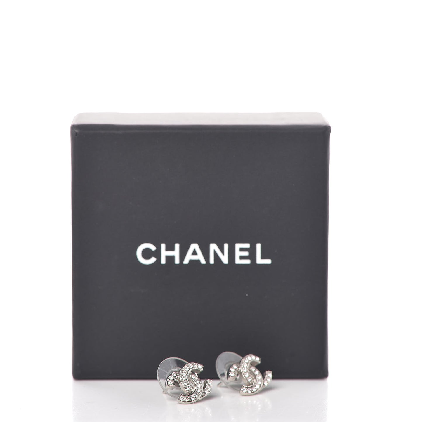 Crystal Mini Timeless CC Earrings Silver