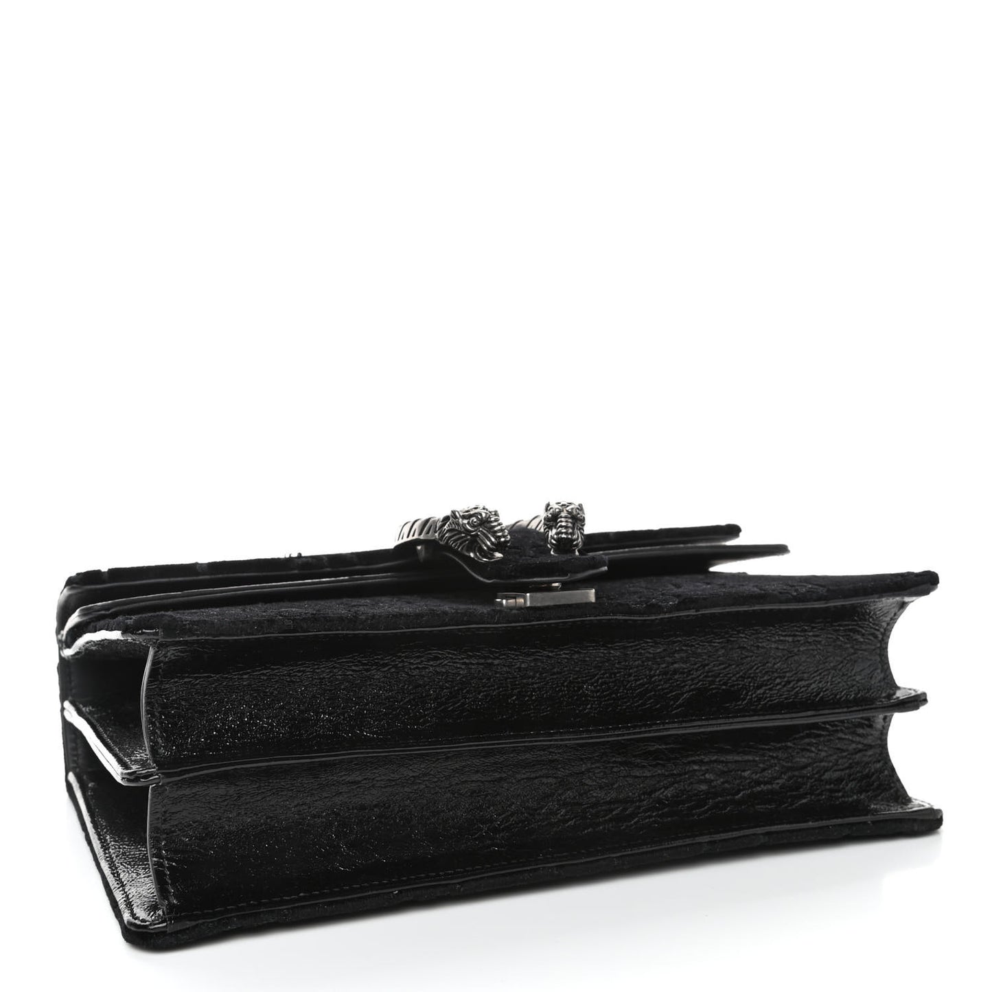 Velvet GG Monogram Small Dionysus Shoulder Bag Black