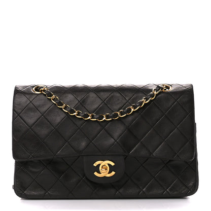 Chanel Lambskin Quilted Medium Double Flap Black 1 of 13