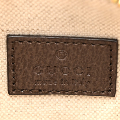 Gucci GG Supreme Monogram Textured Dollar Calfskin Web Super Mini Ophidia Top Handle Bowler Bag Beige Ebony New Acero 6 of 15