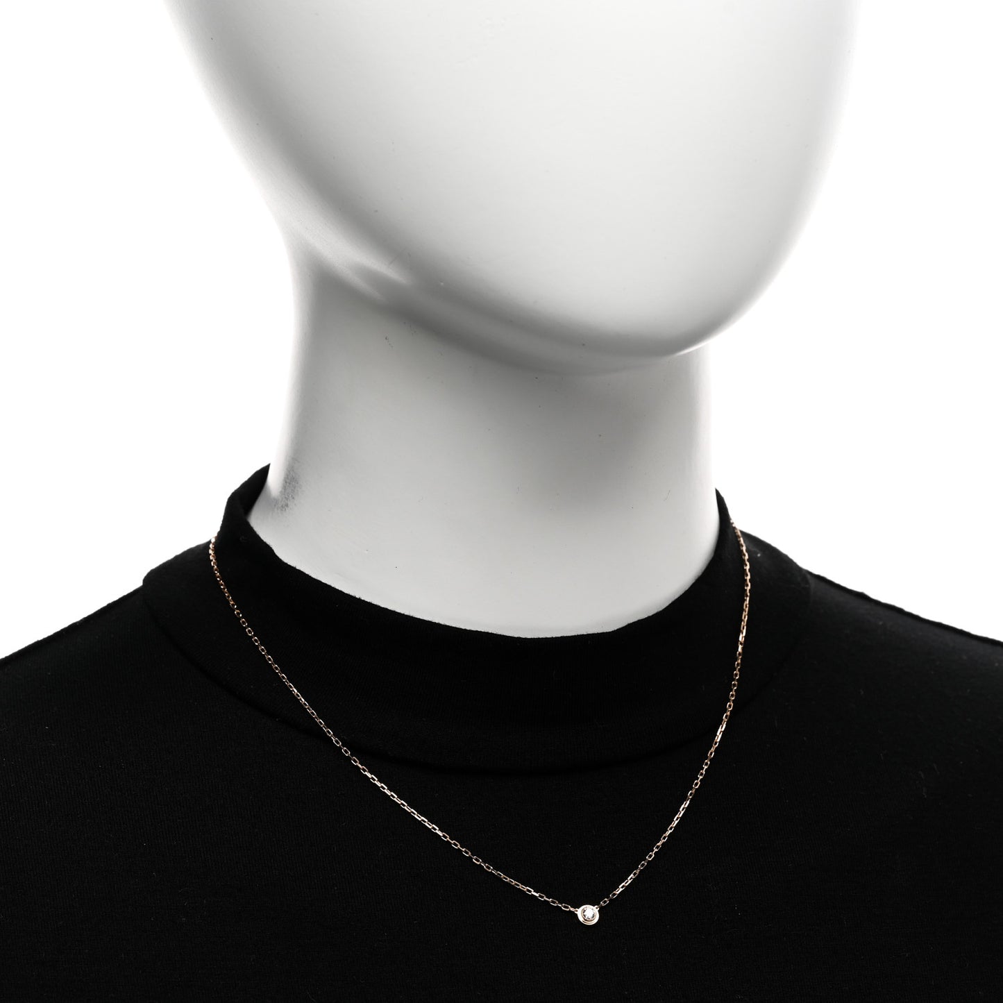 18K Pink Gold Diamond SM D'Amour Pendant Necklace