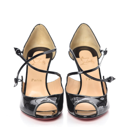 Christian Louboutin Patent Debriditoe 85 Pumps 39 Black 2 of 7