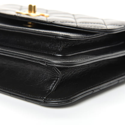 Chanel Calfskin Caviar Quilted Mini Chain Handle Flap Black 8 of 8
