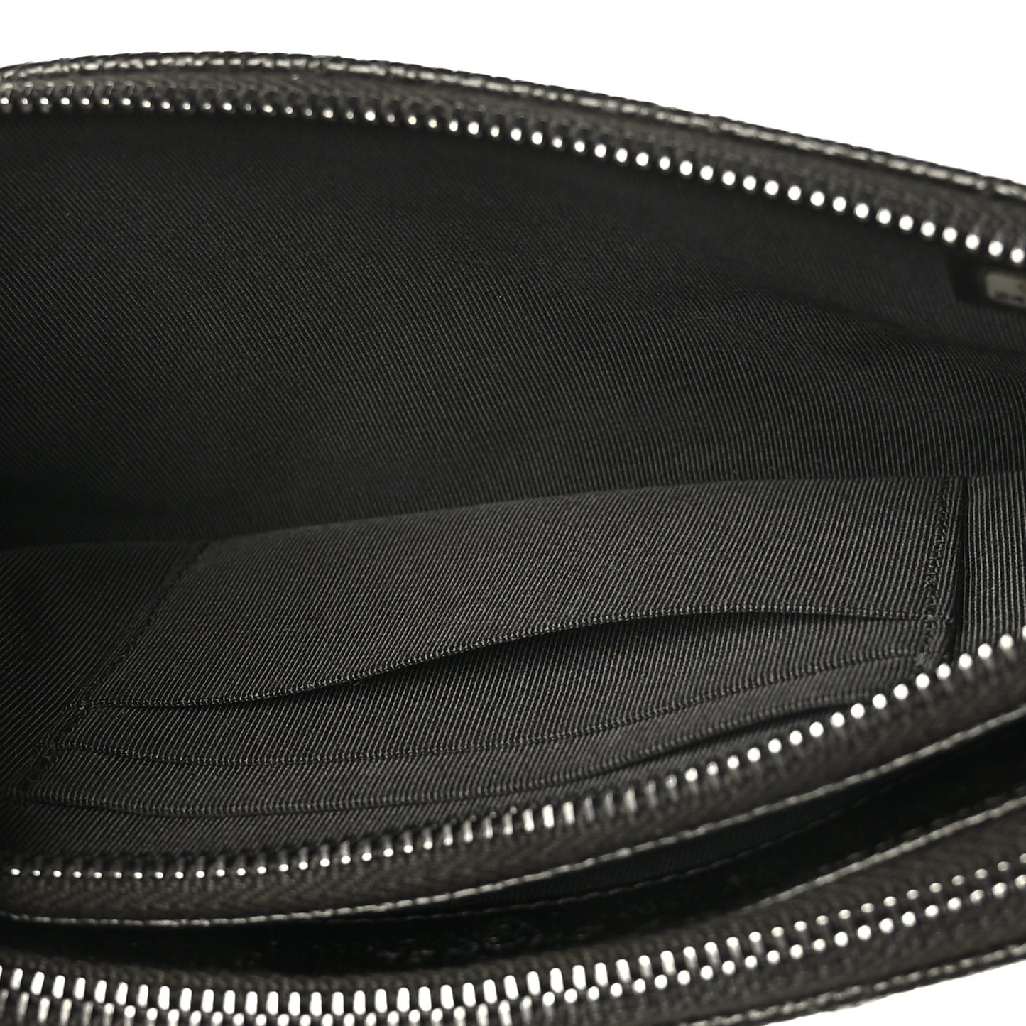 Metallic Caviar Quilted Small Clutch With Chain Dark Grey