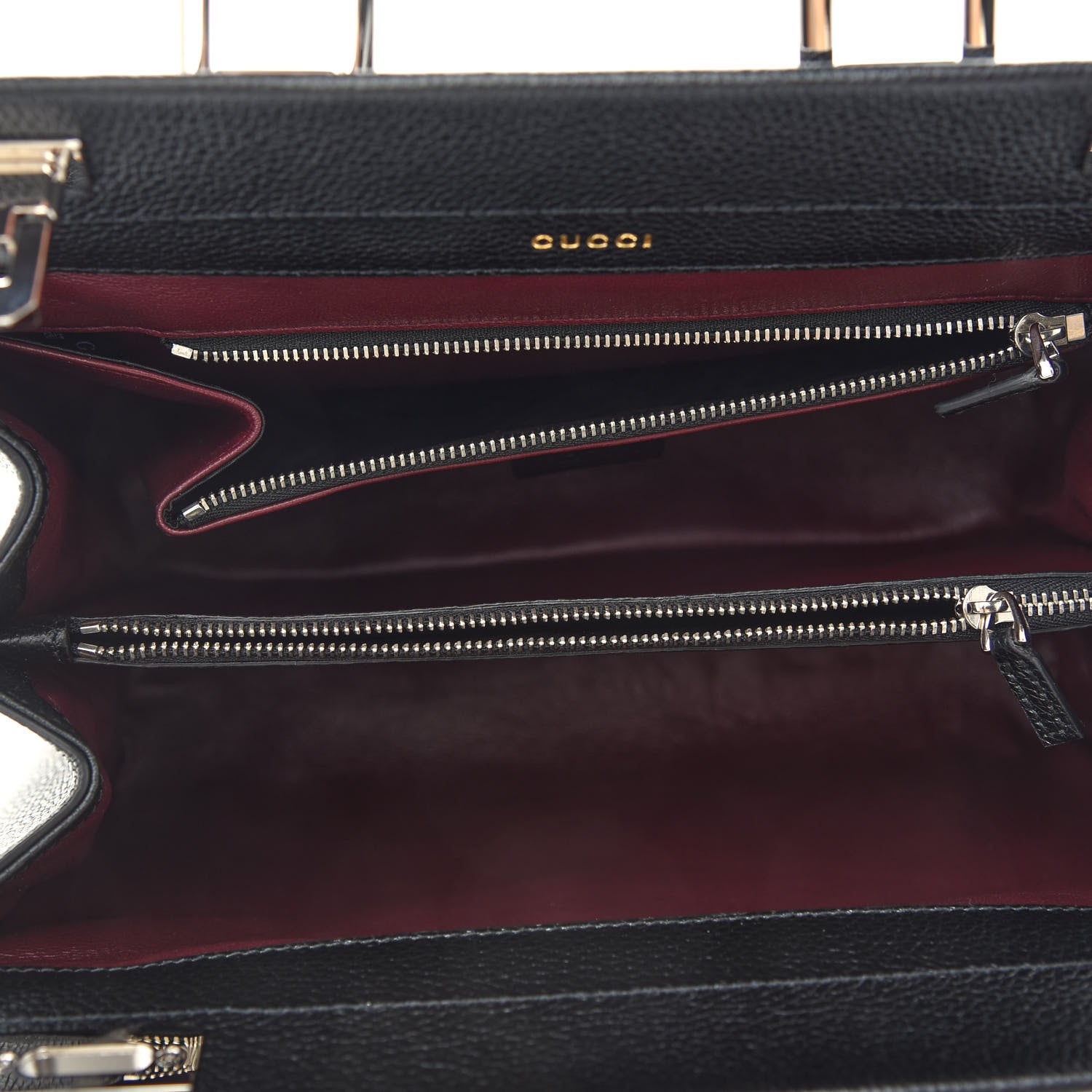 Gucci Grainy Calfskin Small Zumi Top Handle Bag Black 5 of 9