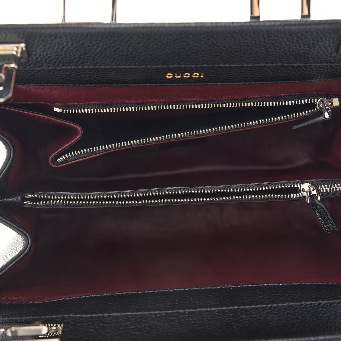 Grainy Calfskin Small Zumi Top Handle Bag Black