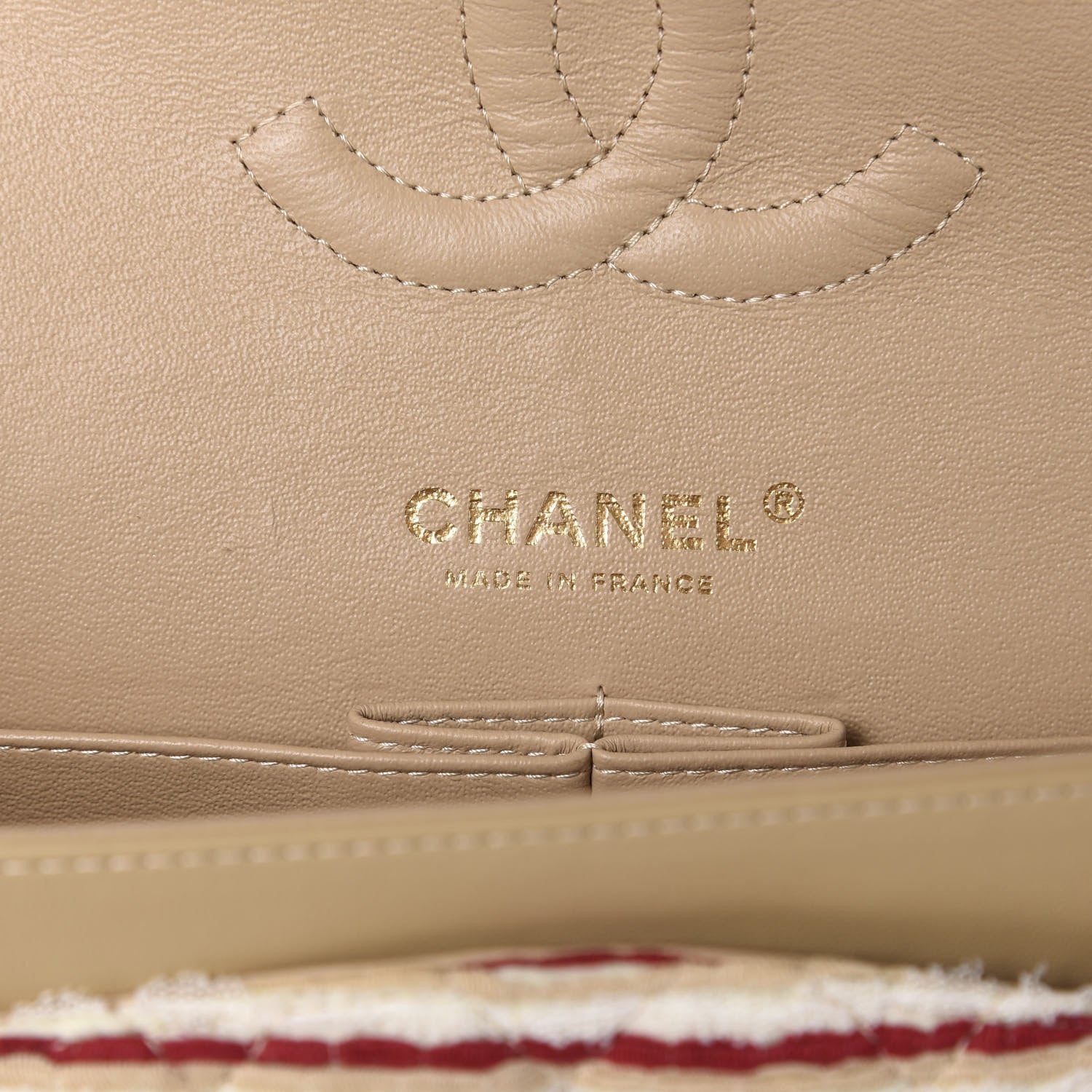 Chanel Jersey Quilted Medium Coco Sailor Flap Red White 8 of 10