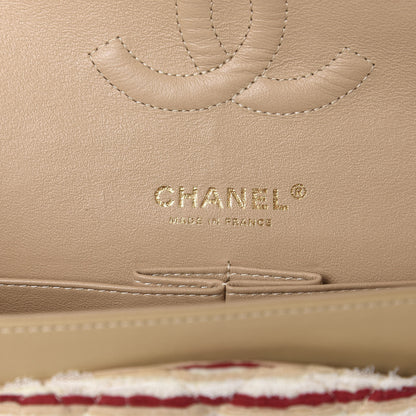 Chanel Jersey Quilted Medium Coco Sailor Flap Red White 8 of 10