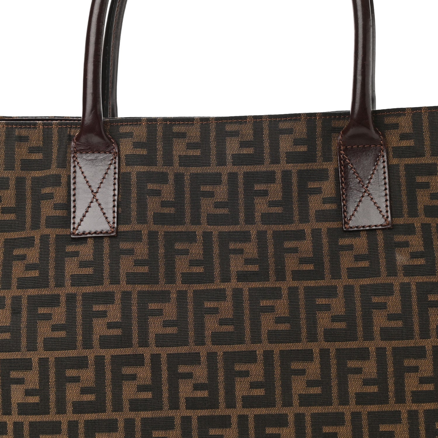 Fendi Zucca Calfskin Shopping Tote Tobacco 6 of 13