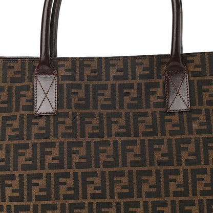 Fendi Zucca Calfskin Shopping Tote Tobacco 6 of 13