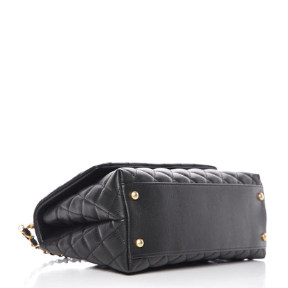 Chanel Caviar Quilted Small Coco Handle Flap Black 4 of 10
