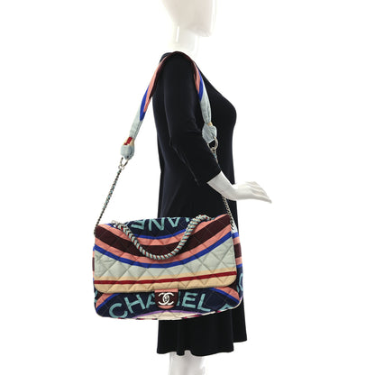 Chanel Fabric Quilted Printed Flap Multicolor 2 of 10