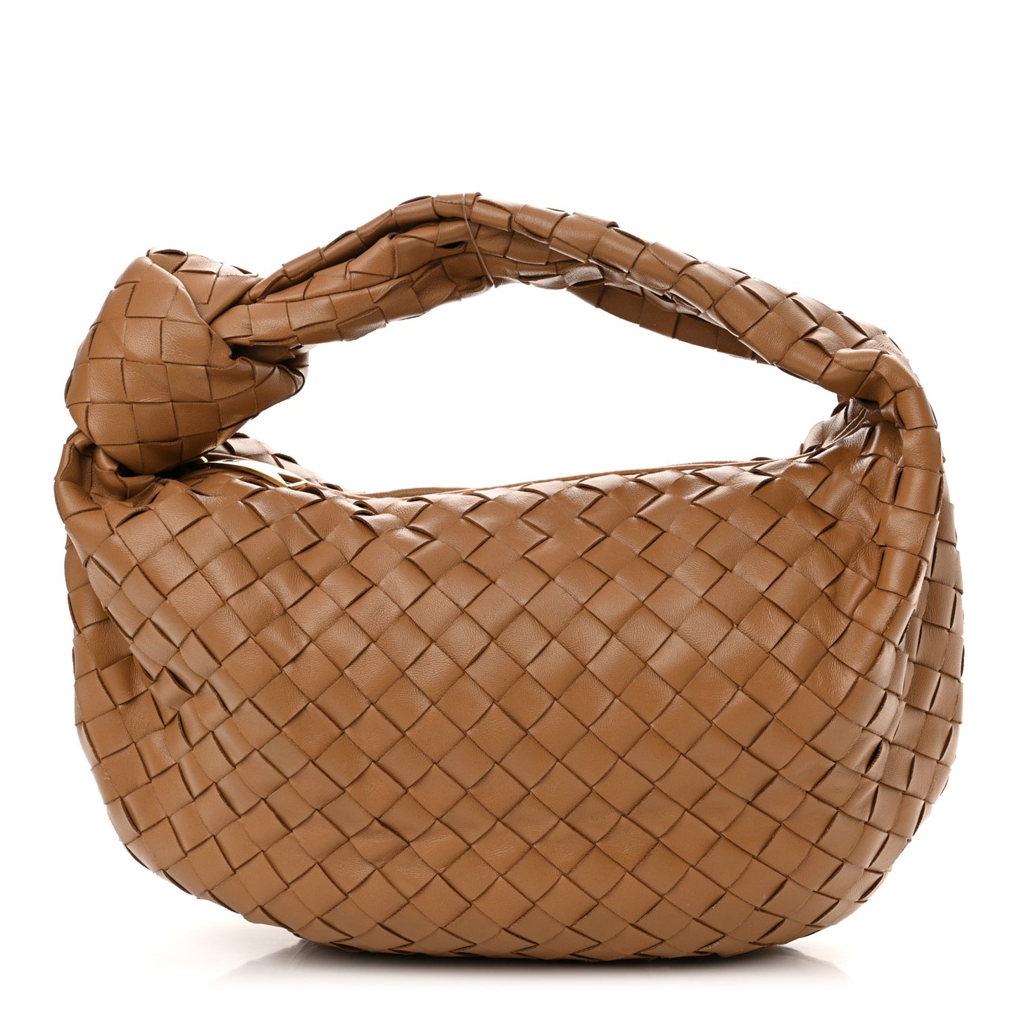 Nappa Intrecciato Teen Jodie Hobo Caramel