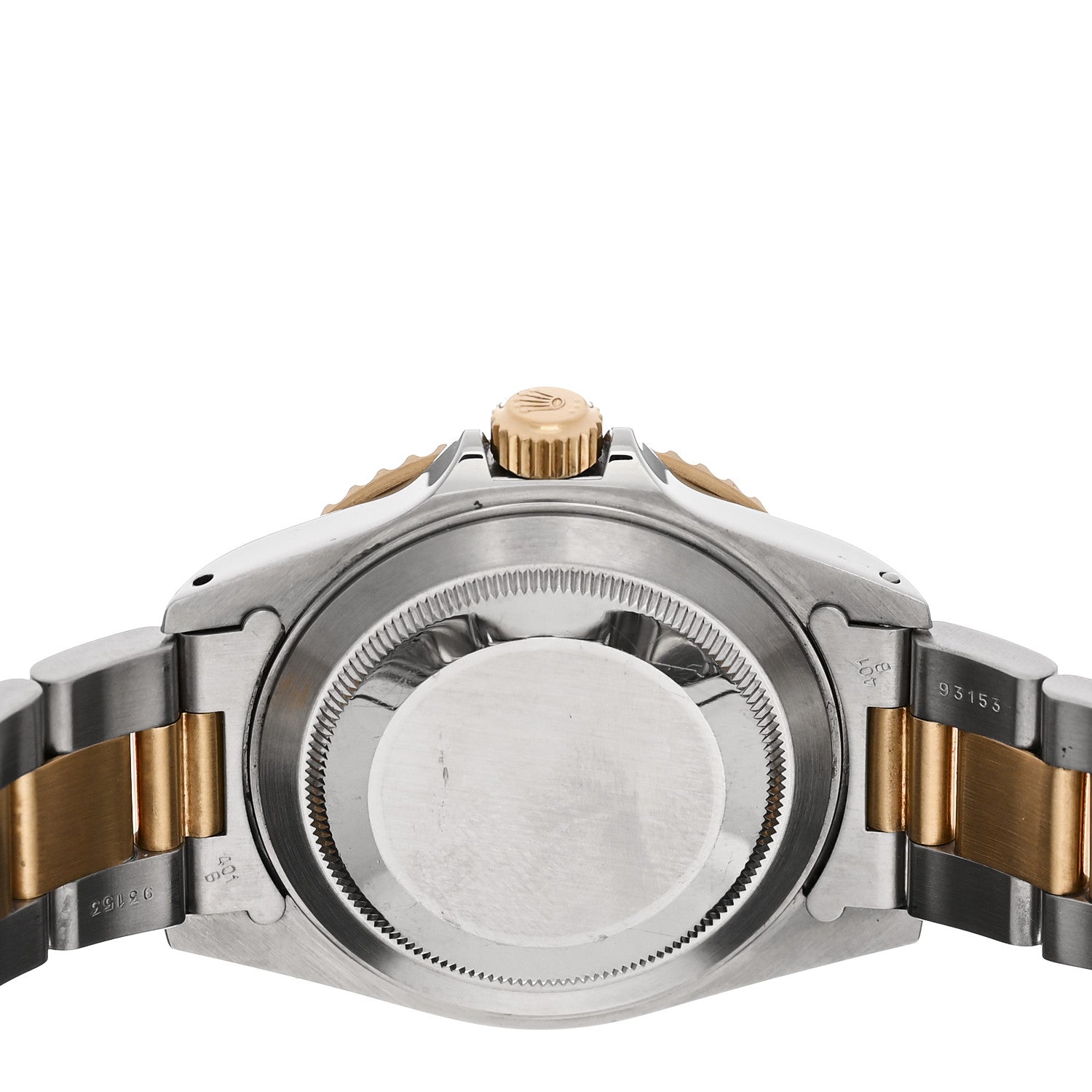 Rolex Stainless Steel 18K Yellow Gold Diamond Blue Sapphire 40mm Submariner Date Watch Champagne 16613 4 of 5