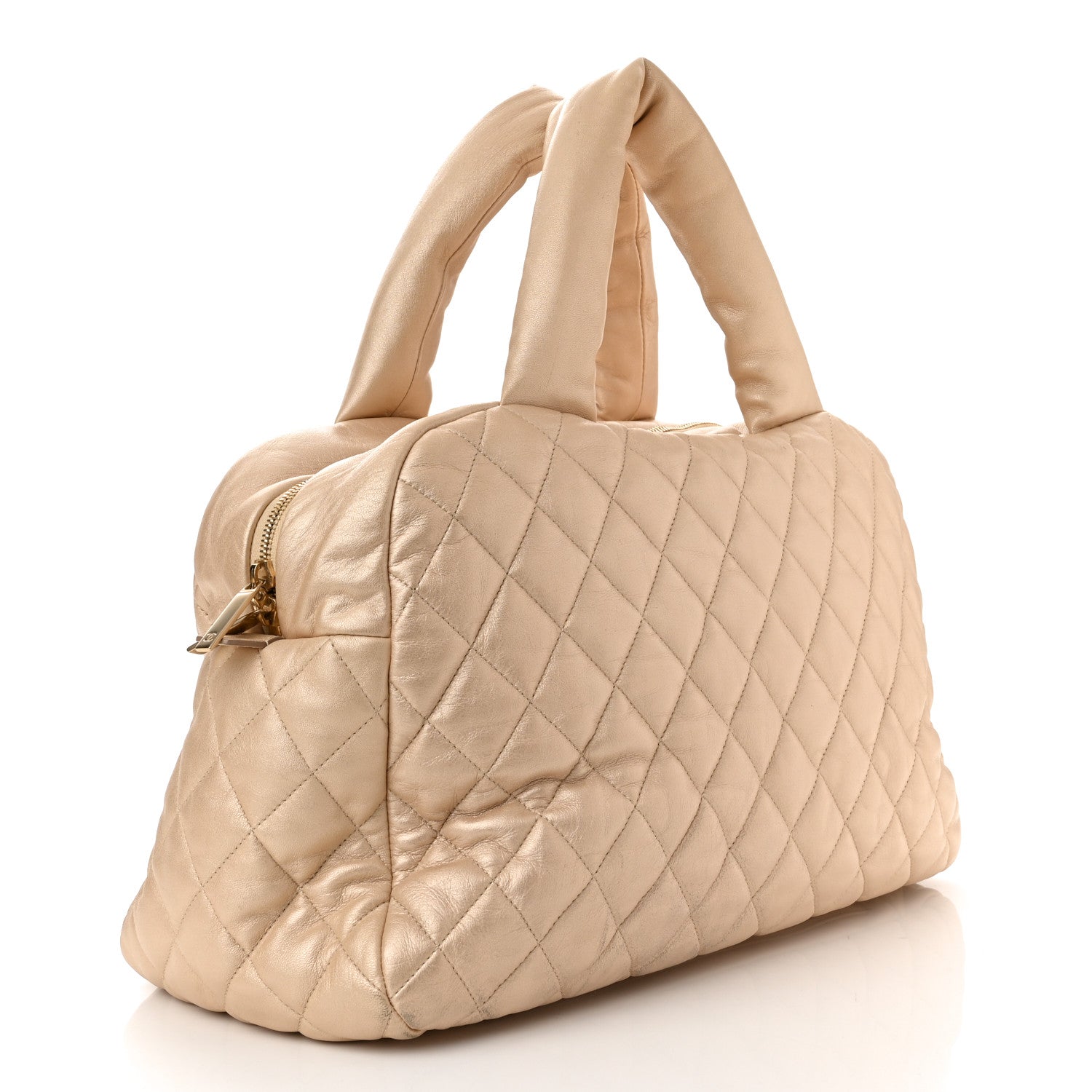 Chanel Lambskin COCO Cocoon Bowler Light Gold 2 of 11