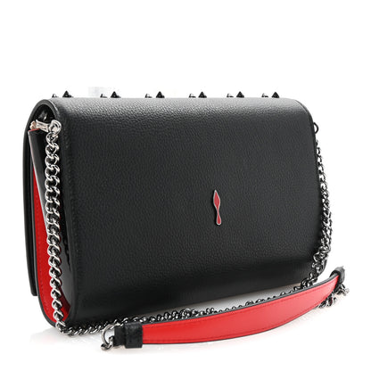 Christian Louboutin Calfskin Spikes Loubinthesky Paloma Clutch Black 3 of 10