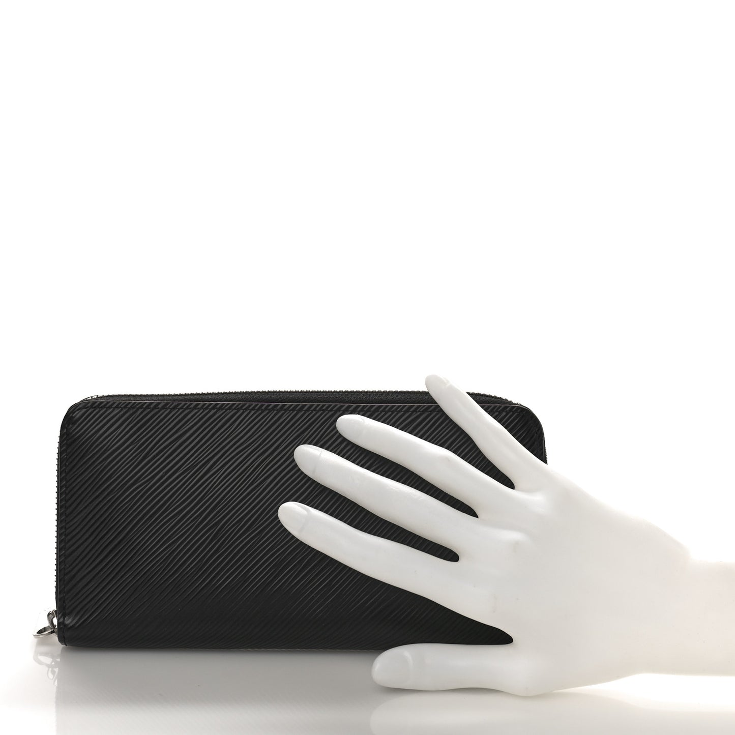 Epi Zippy Wallet Black Hot Pink