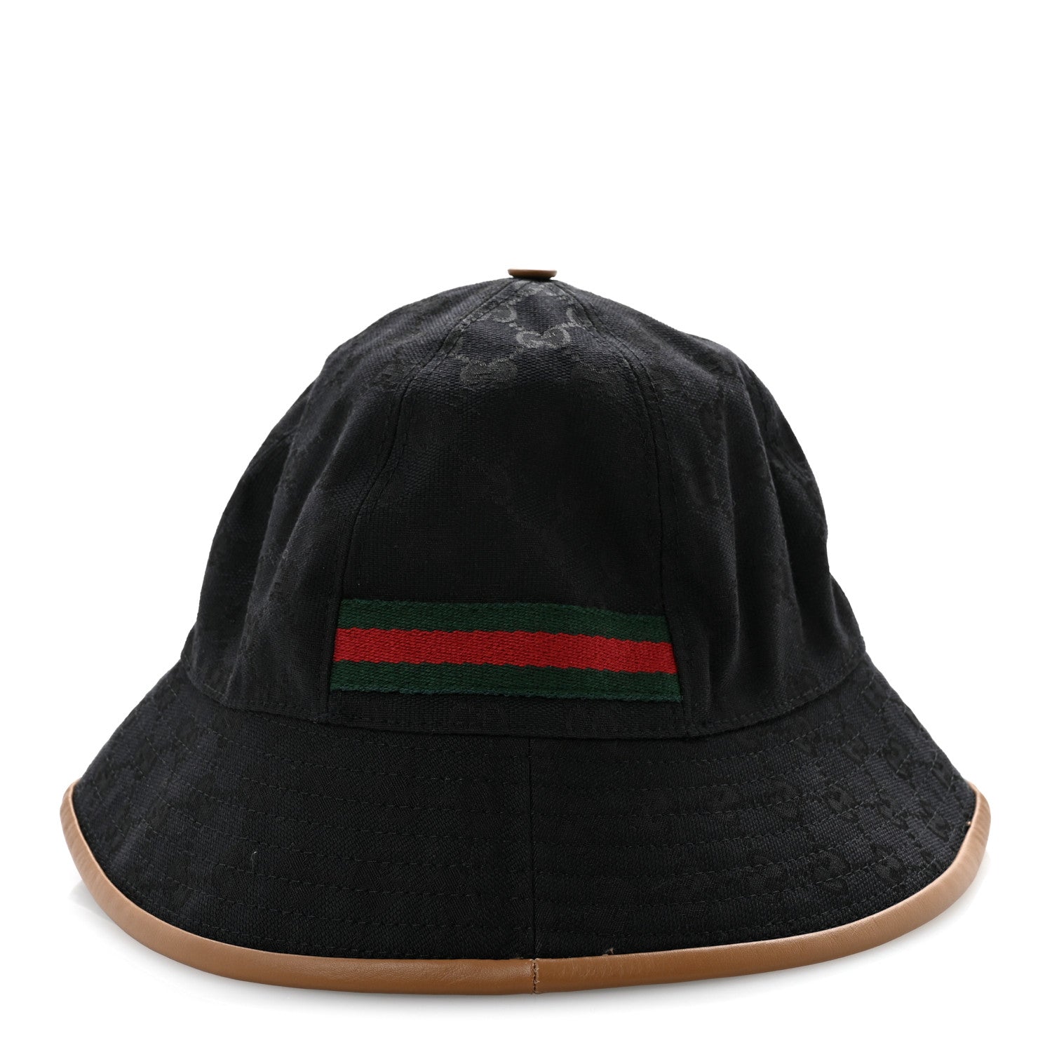 Gucci Monogram Web Bucket Hat S Black 3 of 10