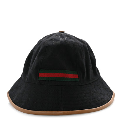 Gucci Monogram Web Bucket Hat S Black 3 of 10