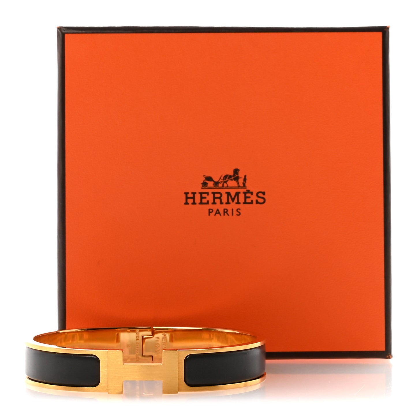Matte Enamel Narrow Clic Clac HH Bracelet T5 Black
