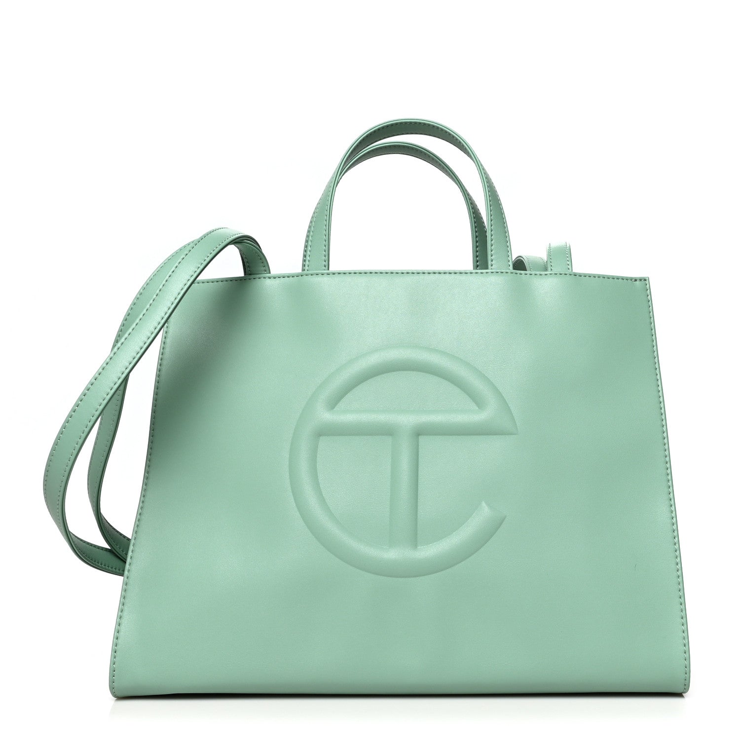 Telfar Vegan Leather Medium Shopping Bag Sage 1 of 10