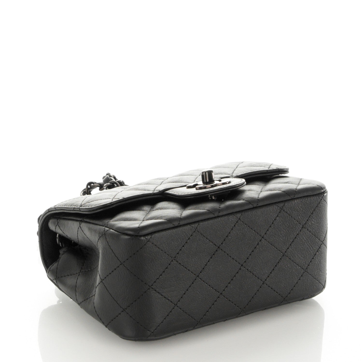 Chanel Calfskin Quilted Mini Square Flap So Black 4 of 7