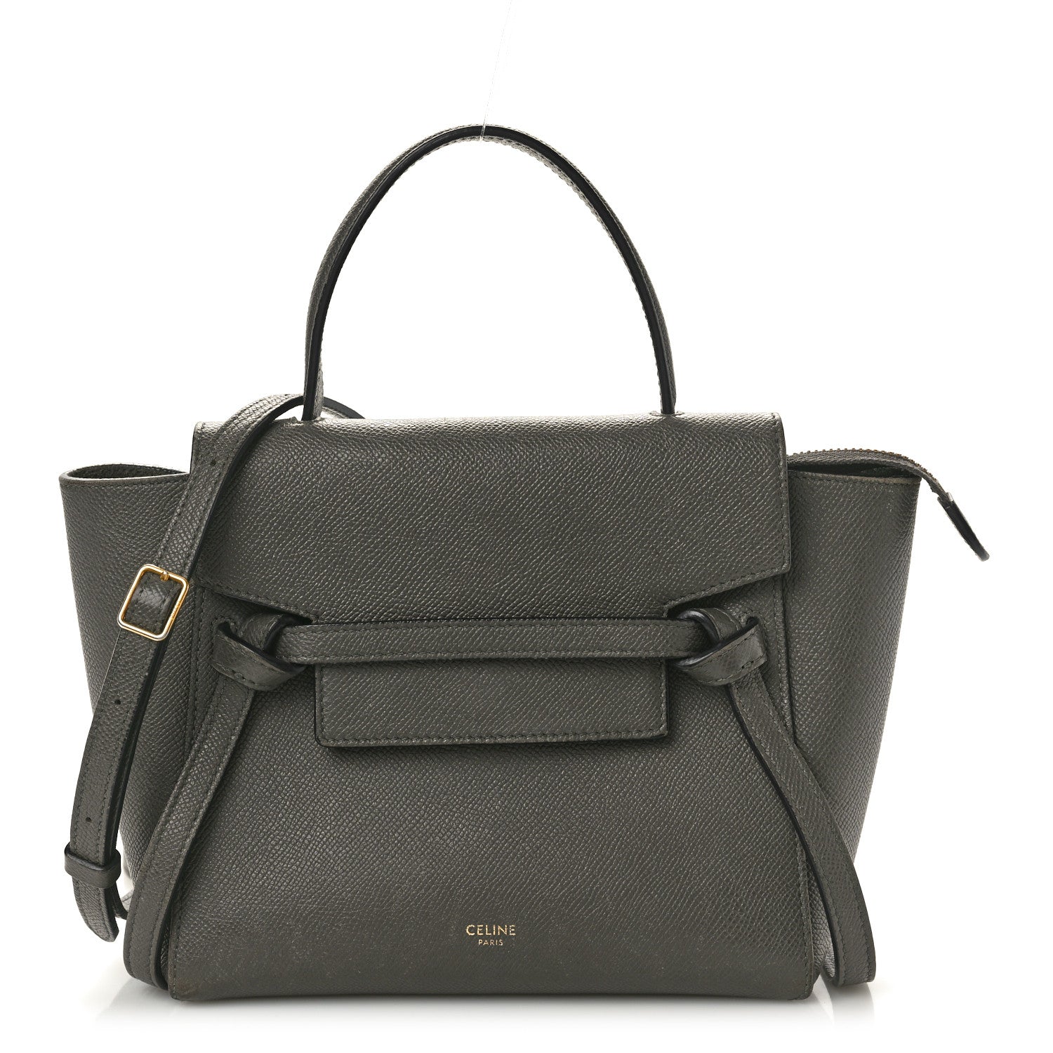 Celine Grained Calfskin Nano Belt Bag Grey 1 of 14