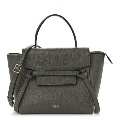 Celine Grained Calfskin Nano Belt Bag Grey 1 of 14