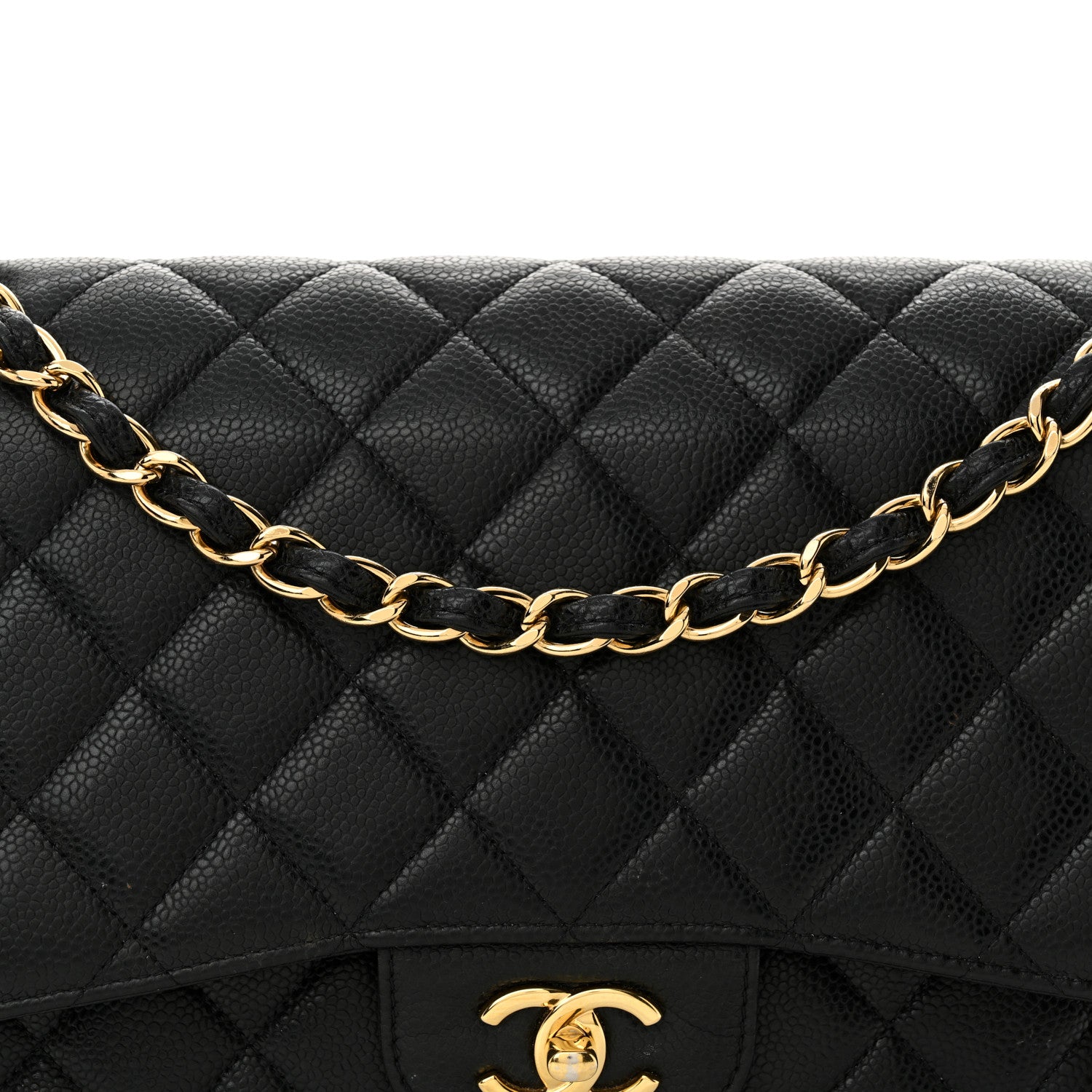 Chanel Caviar Quilted Jumbo Double Flap Black 8 of 19