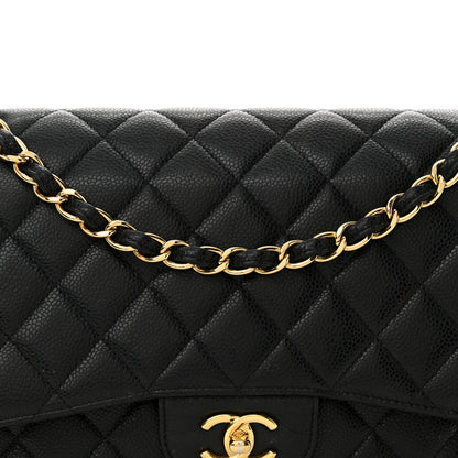 Chanel Caviar Quilted Jumbo Double Flap Black 8 of 19