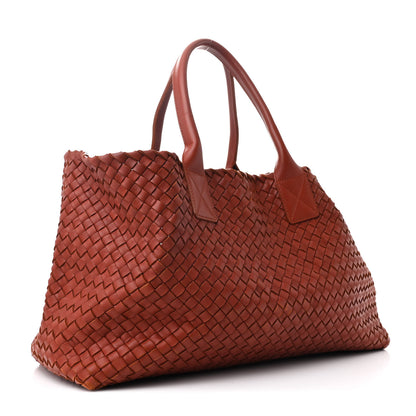 Bottega Veneta Lambskin Intreccio Medium Cabat Rust 4 of 13