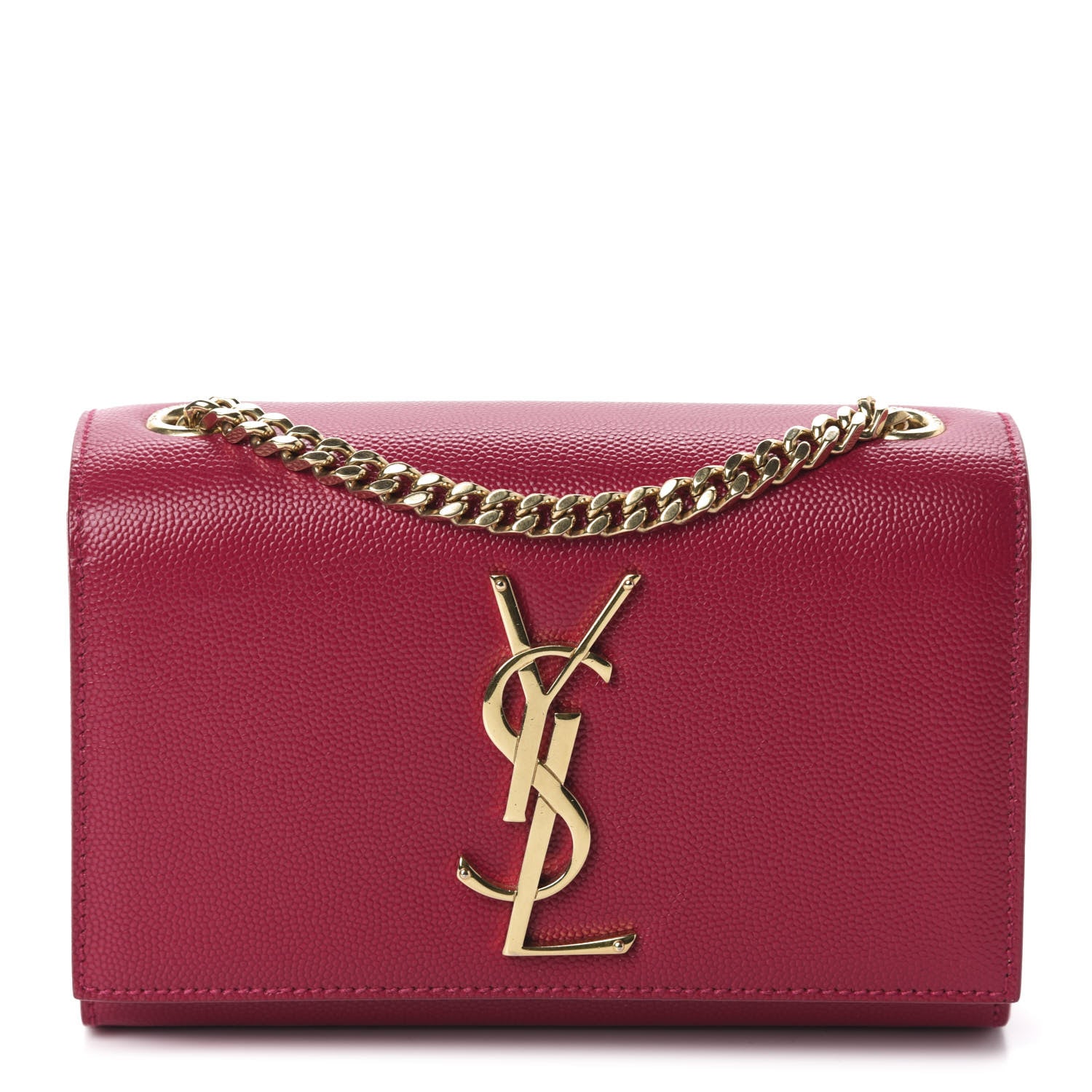 Saint Laurent Grain De Poudre Small Monogram Kate Satchel Bubblegum 1 of 11
