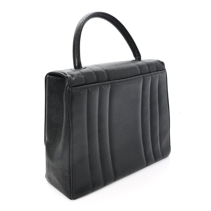 Chanel Caviar Vertical Quilted Kelly Flap Bag Black 3 of 11
