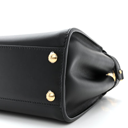 Fendi Vitello Seta Shiny Nappa Mini Peekaboo Iconic Satchel Black 11 of 12