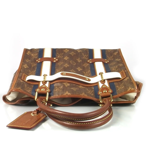 Monogram Rayures Tisse Sac GM Blue