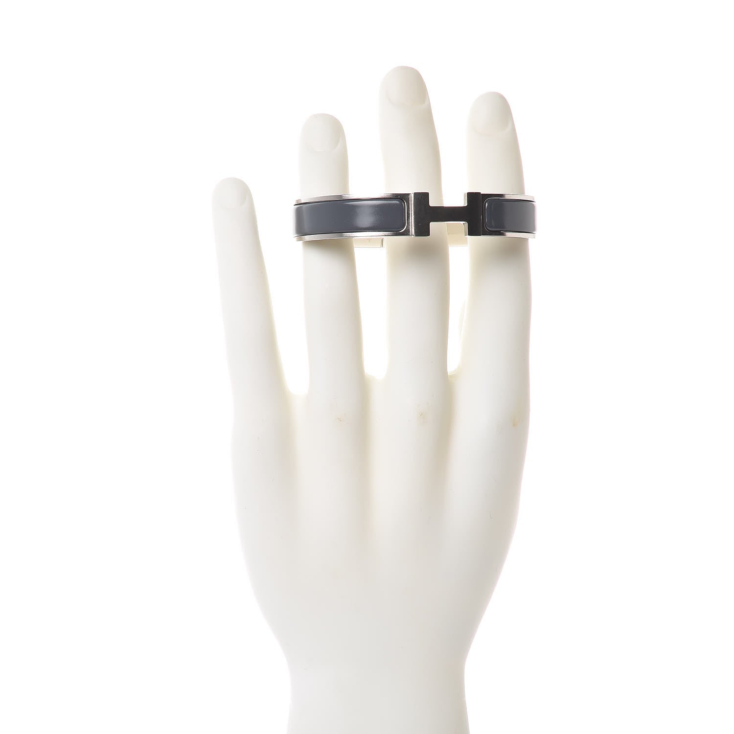 Hermes Matte Enamel Narrow Clic Clac HH Bracelet Ardoise 2 of 6