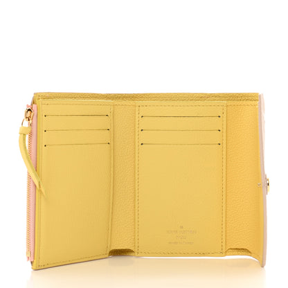 Louis Vuitton Empreinte Monogram Spring In The City Victorine Wallet Pink Beige Yellow 5 of 7
