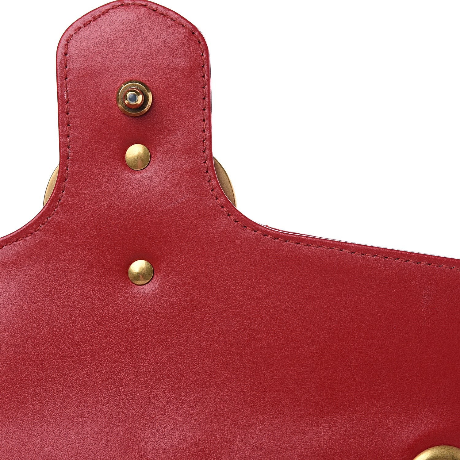 Gucci Calfskin Matelasse Small GG Marmont Shoulder Bag Hibiscus Red 7 of 12