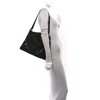 Givenchy Suede Medium Voyou Bag Black 2 of 10