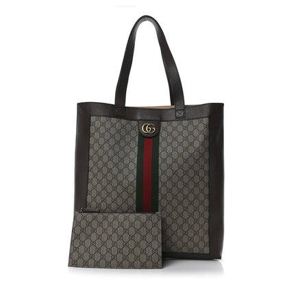 Gucci GG Supreme Monogram Web Large Ophidia Vertical Shopping Tote  Brown 3 of 11