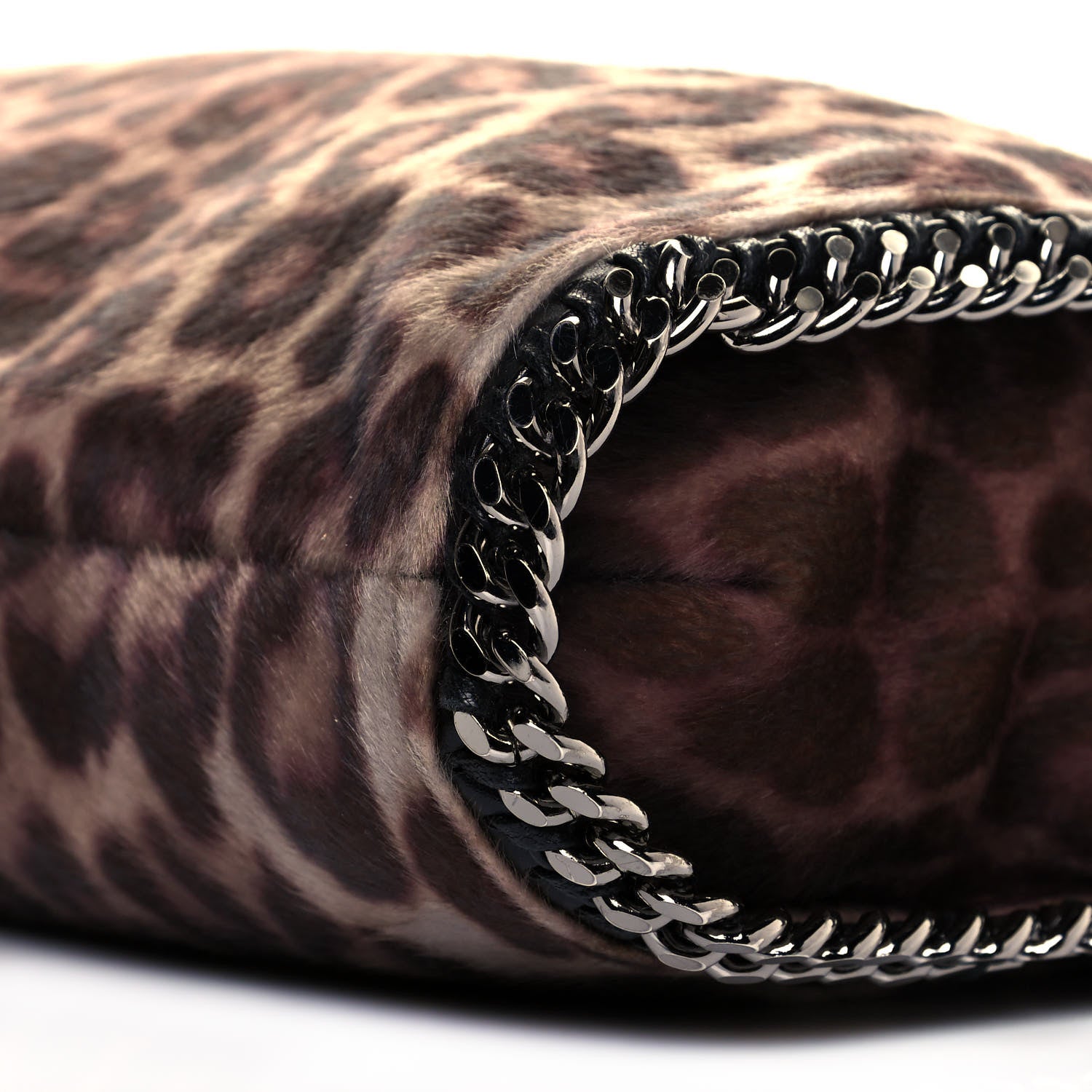 Stella McCartney Faux Calf Hair Leopard Print Small Falabella Tote Brown 9 of 9