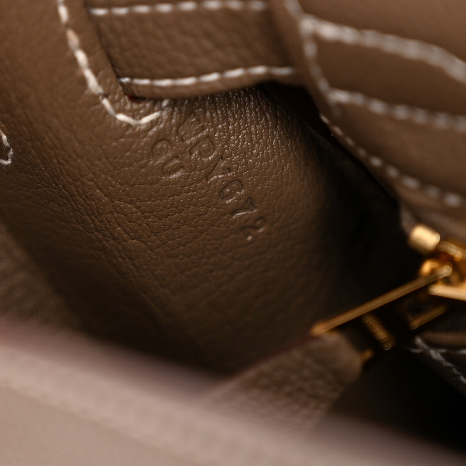 Hermes Togo Kelly Retourne 25 Etoupe 7 of 11