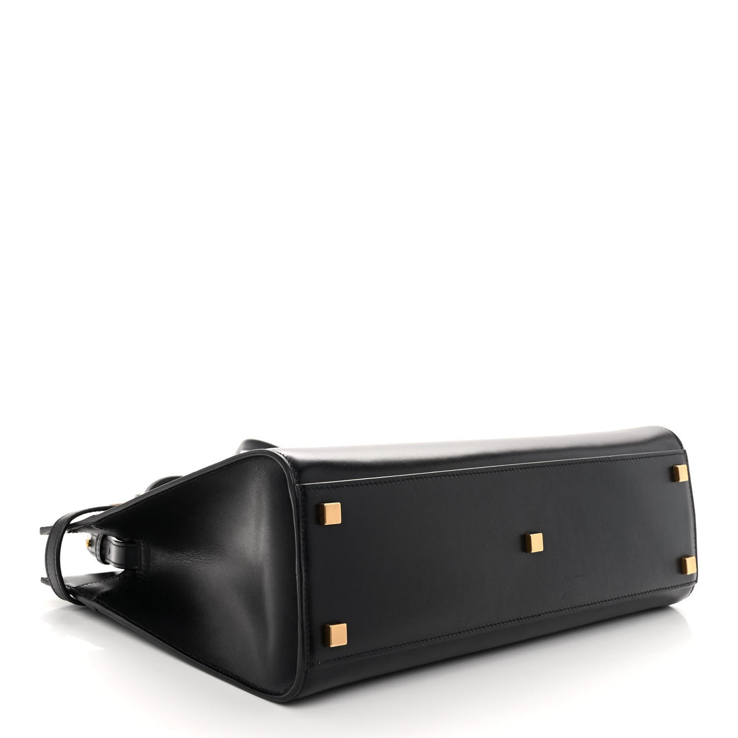 Calfskin Small Manhattan Shopper Tote Black