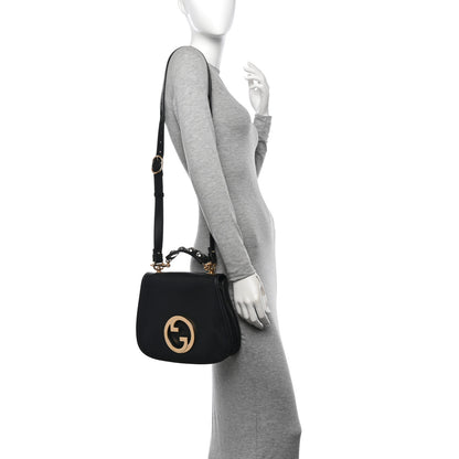 Gucci Roxy Calfskin Web Medium Studded Blondie Shoulder Flap Bag Black 2 of 10