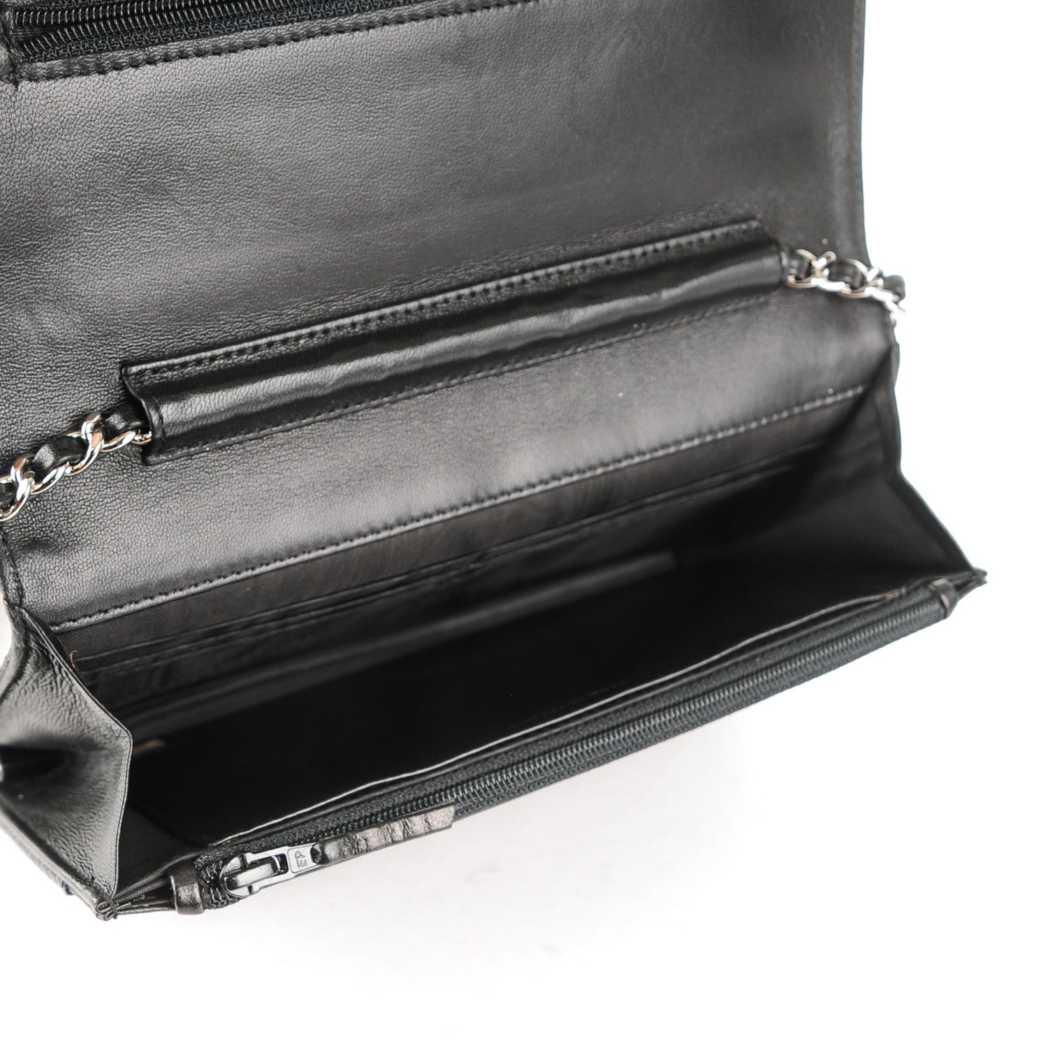 Chanel Caviar Timeless CC Wallet On Chain WOC Black 5 of 8