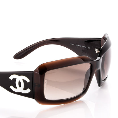 Chanel Mother of Pearl CC Sunglasses 5076-H Brown 6 of 8